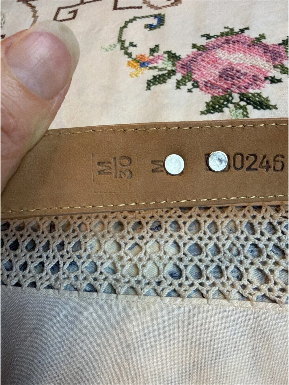 Brighton Tan Leather “I Love Golf” Belt Medium USA Made
